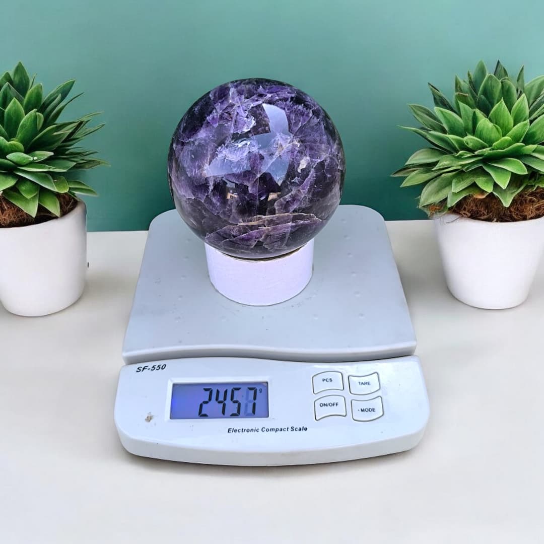 AFRICAN AMETHYST SPHERE (2.4 KG 4.8 INCH) - Image 6