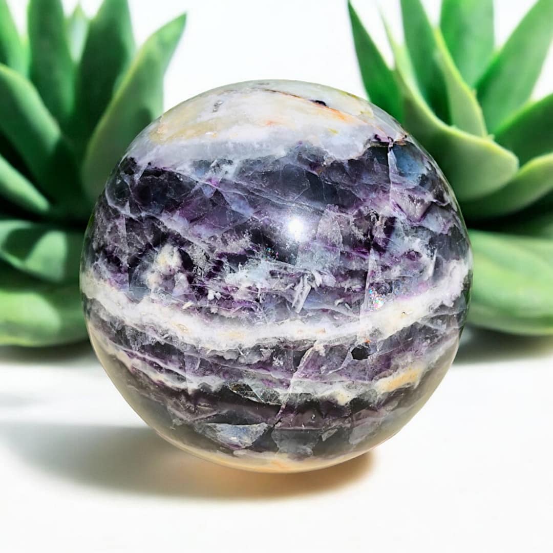 MULTI-FLOURITE SPHERE (3.7 KG 5.2 INCHES) - Image 3
