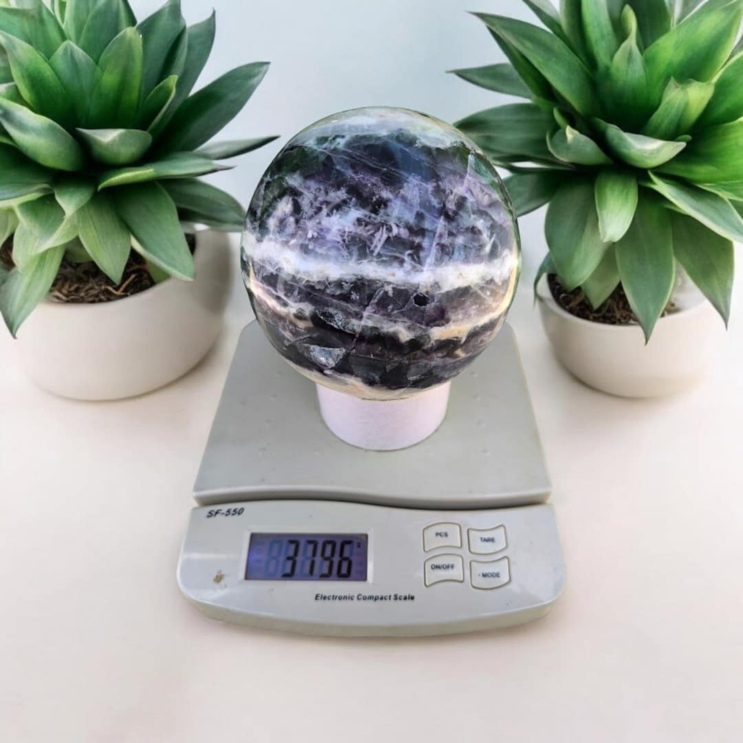 MULTI-FLOURITE SPHERE (3.7 KG 5.2 INCHES) - Image 6