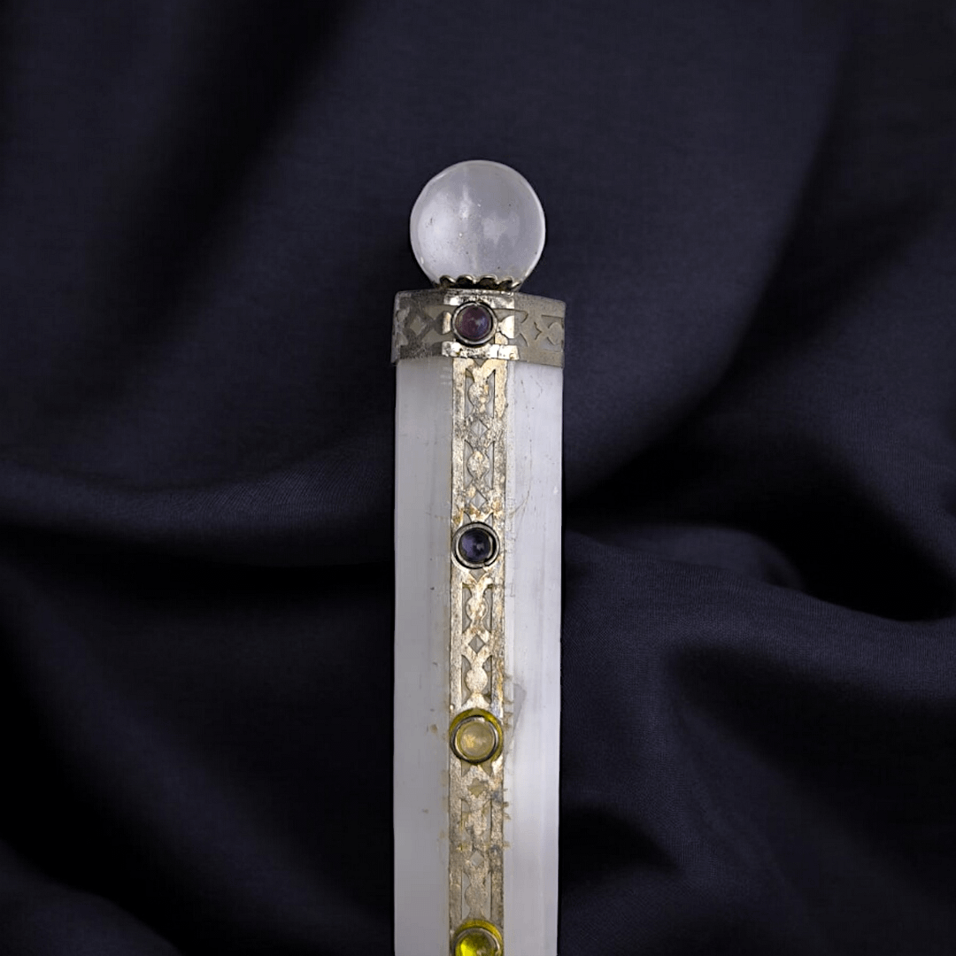SELENITE 7 CHAKRA WAND - Image 2