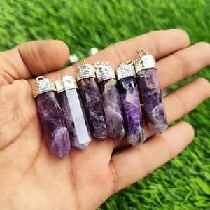 NATURAL AMETHYST PENCIL PENDANT