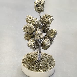 PYRITE CLUSTER TREE ON SELENITE BASE