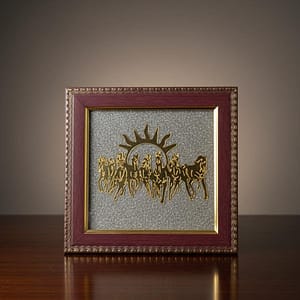 Natural Pyrite 7 Horses Frame