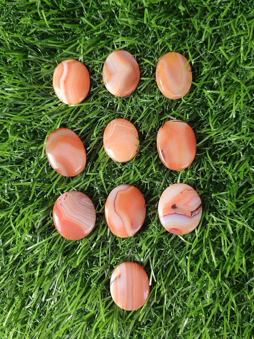 Natural Carnelian Cabochons 10pc Loose.